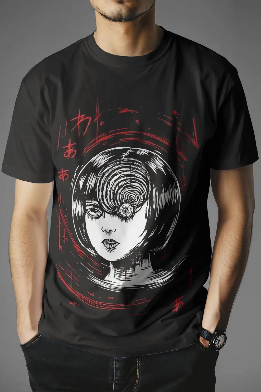 Junji Ito Uzumaki Spiral Graphic T-Shirt