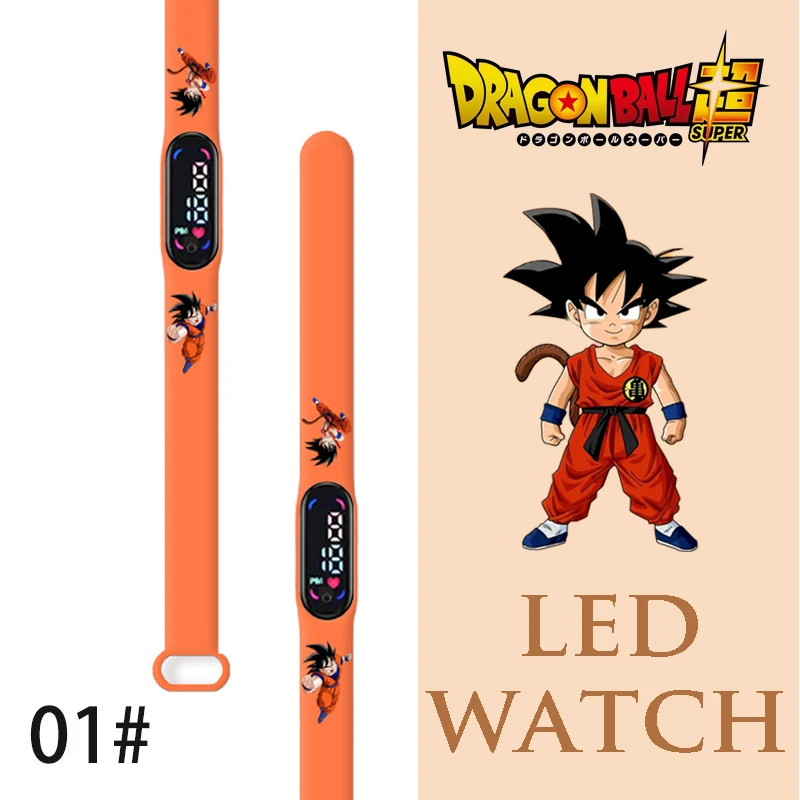 

Dragon Ball Z Watches Cartoon Anime Figure Bulma Vegeta Luminous Bracelet Watch LED Touch Waterproof Sports Kids Clock Toys Gift