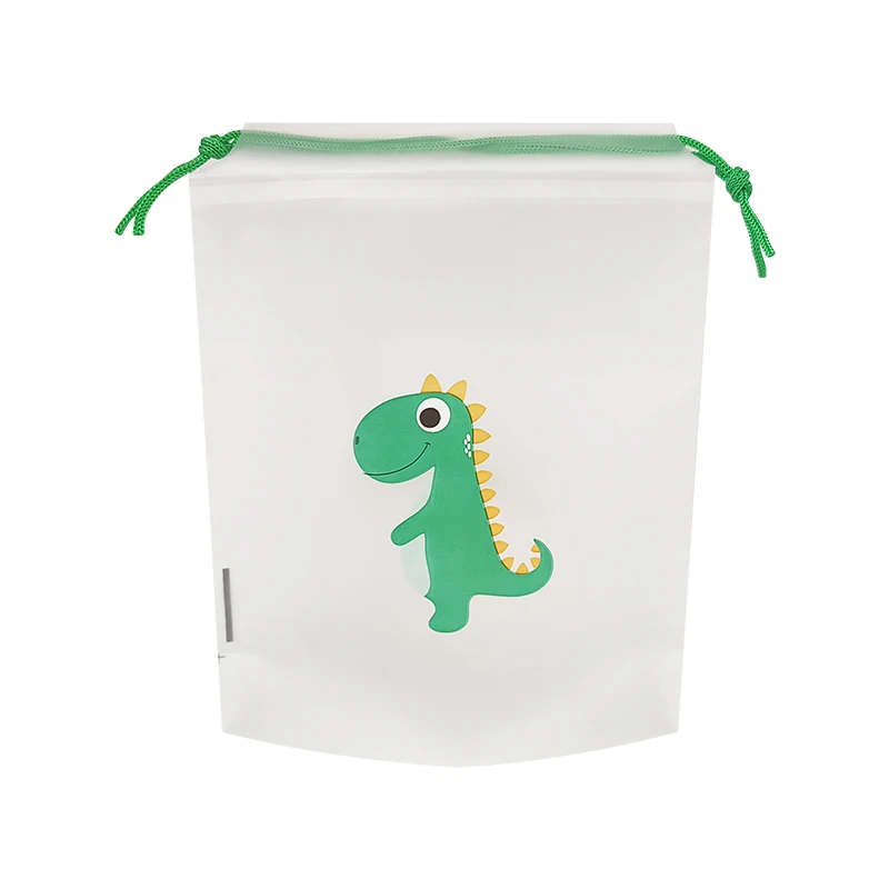 Transparent Drawstring Bags Exquisite Cartoon Patterns Waterproof Easy-to-carry Grocery storage bag 10