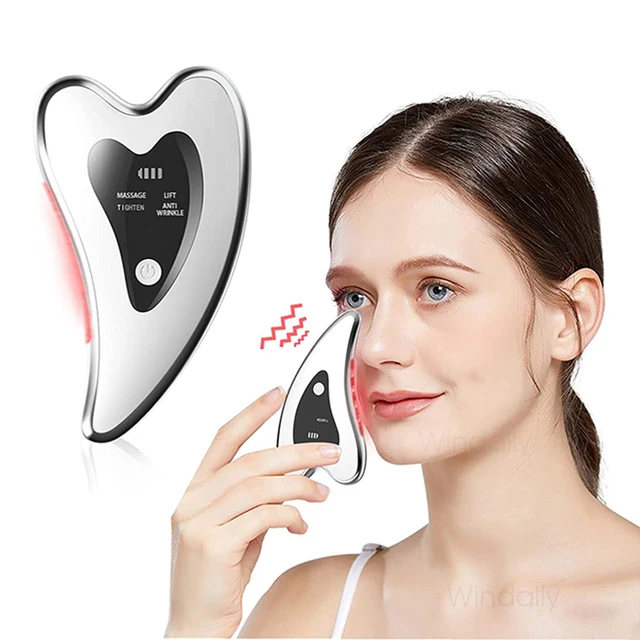 4 in 1 Electric Gua Sha Face Massager Heated Vibration Facial Scraping Tools Anti Wrinkles Double Chin Skin Face Lifting  Device 1