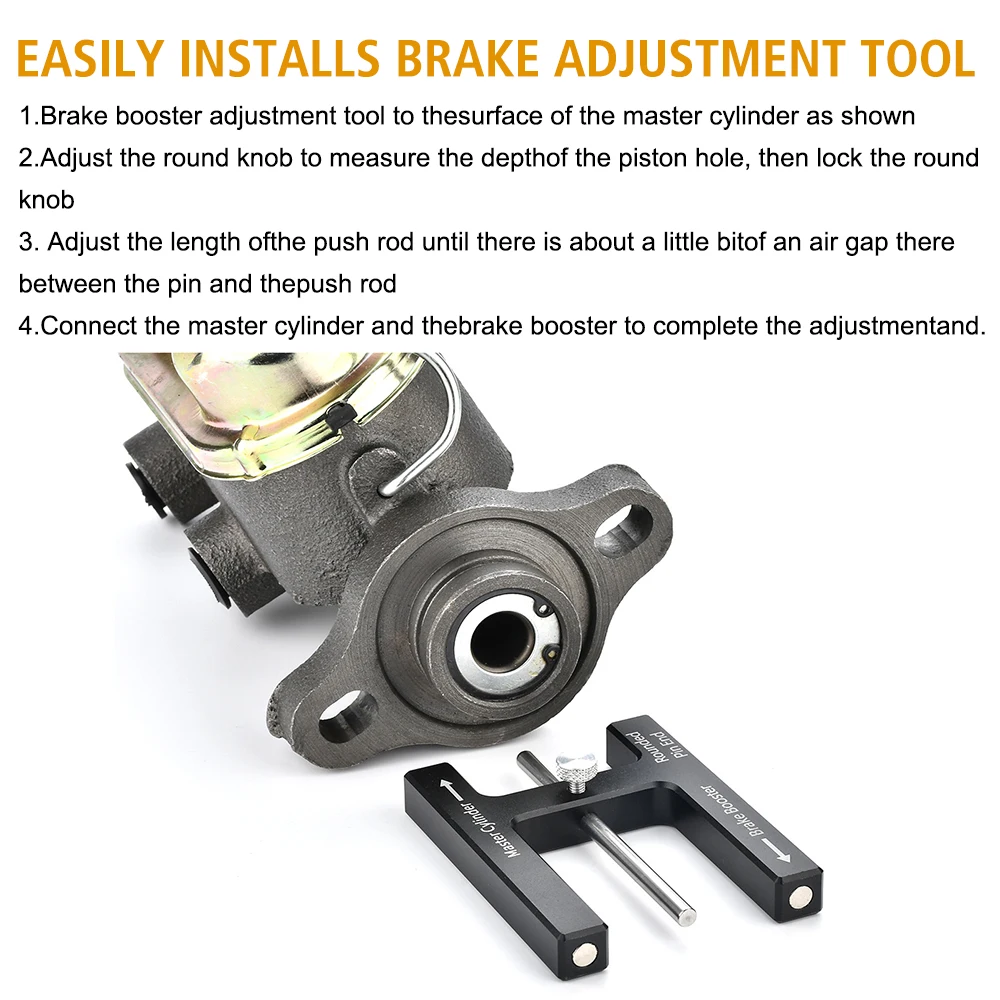 Adjustable Braking Distance of Brake Pedal Brake Booster Push Rod Adjustment Tool Master Cylinder Push Rod Length Gauge
