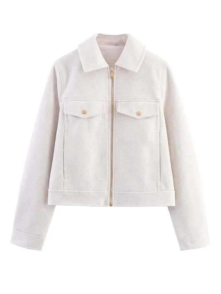 2025 Chic Casual Jackets For Women Long Sleeve zipper Autumn Jacket Coats Fashion Streetwear New Outerwear ﻿