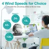 Fan, 40000mAh Rechargeable Battery Operated Fan, Auto-Oscillating Desk Fan with Remote & Hook & Led Light,4 Speeds 4 Timers, Fan 2