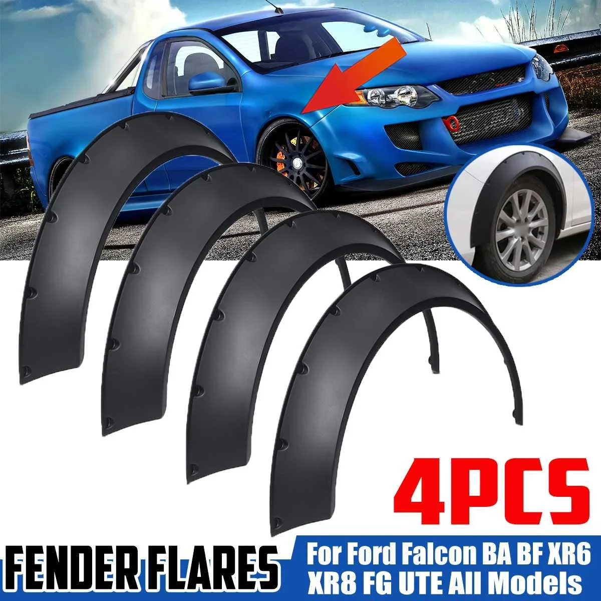 84*64*6Cm Universal Car Wheel Fender Flares Archi Per Lexus Is200T Is250 Per Ford Per Focus Rs St Extra Wide Body Passaruota