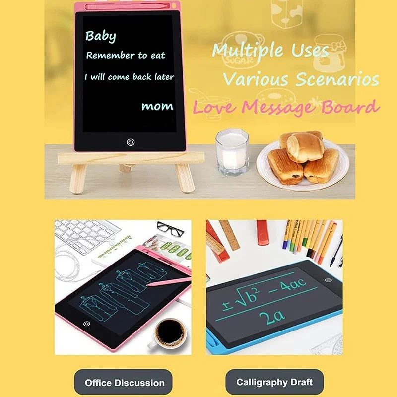 LCD 필기 태블릿 전자 드로잉 보드, 다채로운 스크린 보드, 필기 종이 드로잉 태블릿 선물, 4.4 인치, 8.5 인치, 10 인치, 12 인치