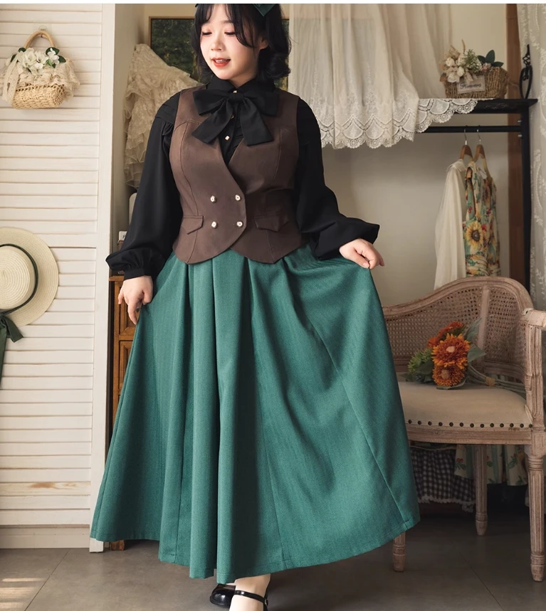 Original Design Elegant Classical Spring and Autumn All-Match High Waisted Ankle-length Skirt Women's Fashion Long Skirts