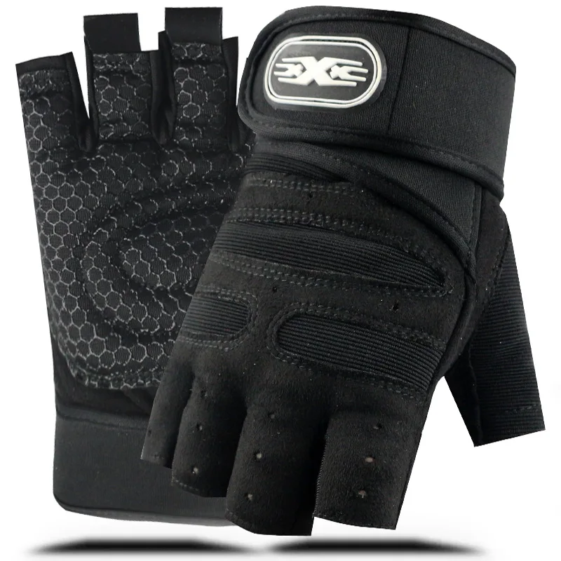 Gym Fitness Heavyweight Training Gloves Men women Body Building Half Finger Non-Slip Gloves Wrist Support Weightlifting Sports 5