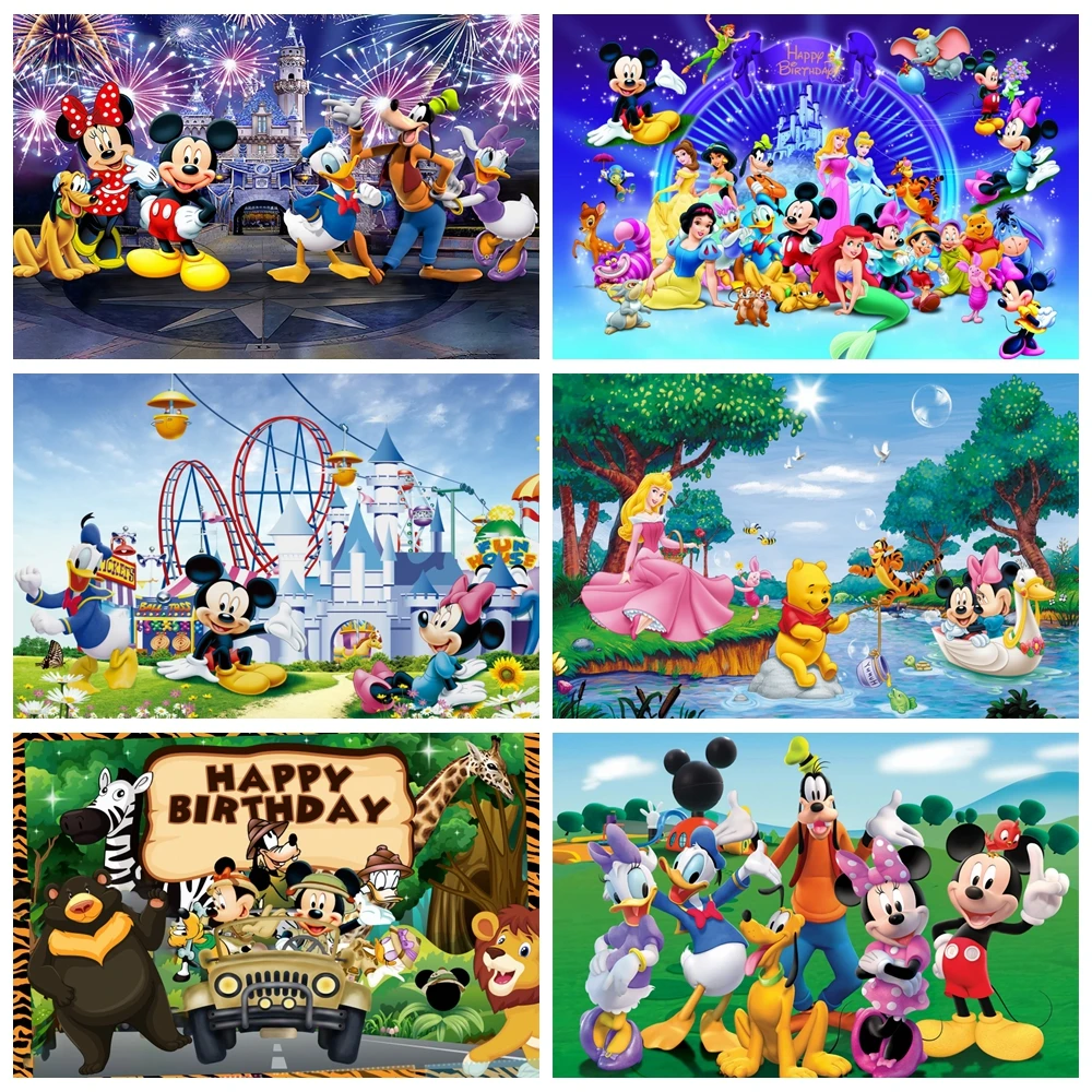 ディズニー-子供のためのビニールポリエステル背景,写真のアクセサリー