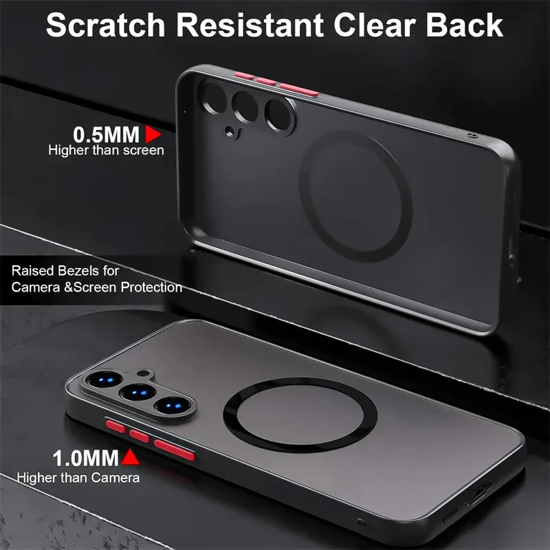 Shockproof Armor Magnetic Translucent Phone Case