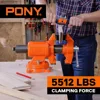 5-inch Jaw Width 5-inch Jaw Opening, 360-Degree Swivel Base with Anvil, Utility Combination Pipe Home Vise for Woodworking 2