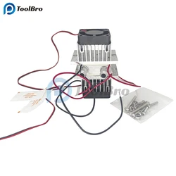 DIY Kit 60W DC 12V Peltier Cooler Semiconductor Refrigeration Cooling System Air Conditioner Water Cooling Head Fan TEC1-12706