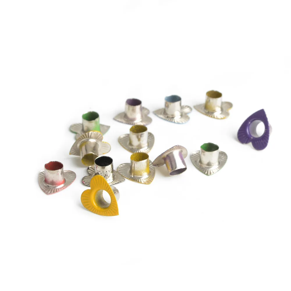 Eyelet Grommet Ring Kit Eyelet Grommet Ring Grommet Eyelet Kit Screw Back Eyelets 100pcs Engraved Heart Metal Eyelets For DIY Leathercraft Scrapbooking Shoes Belt Cap Bag Tags Clothes Scrapbook ojales met&aacute;licos