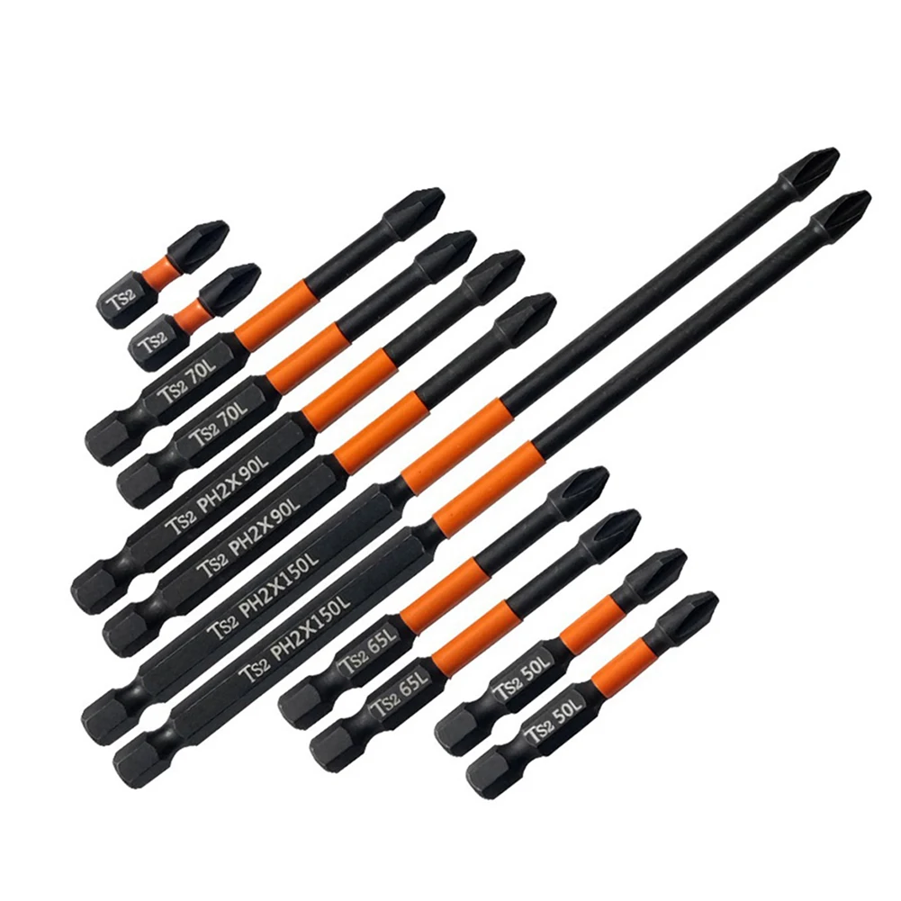

Multi Purpose Impact Screwdriver Bit Set 12pcs PH2 Magnetic Bits Suitable for Various Screw Driving Applications