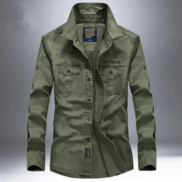 

Mens Military Style Tactical Shirts Men Spring Autumn Casual Comfortable 100% Cotton Long Sleeve Clothing Slim Army Dress Shirt