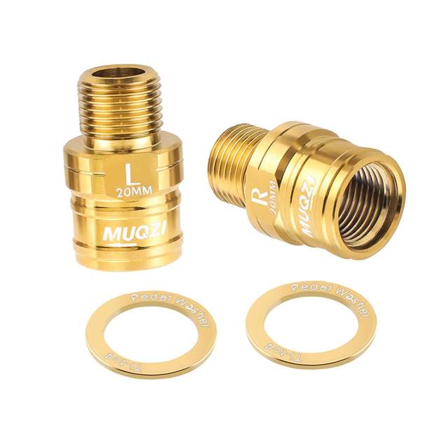 2Pcs 20mm Bike Pedal Extender, Bike Pedal Extension Shaft, Easy to Install for Road Bike