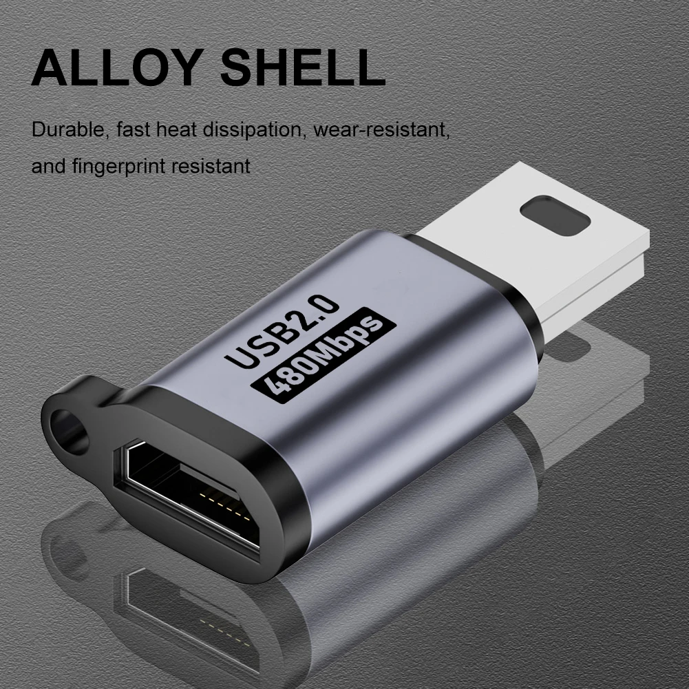 2Pcs 유형 C 여성 마이크로 USB 남성 변환기 5V 2A 유형 C 여성 마이크로 USB/미니 USB 변환기 480Mbps 전화/태블릿/PC