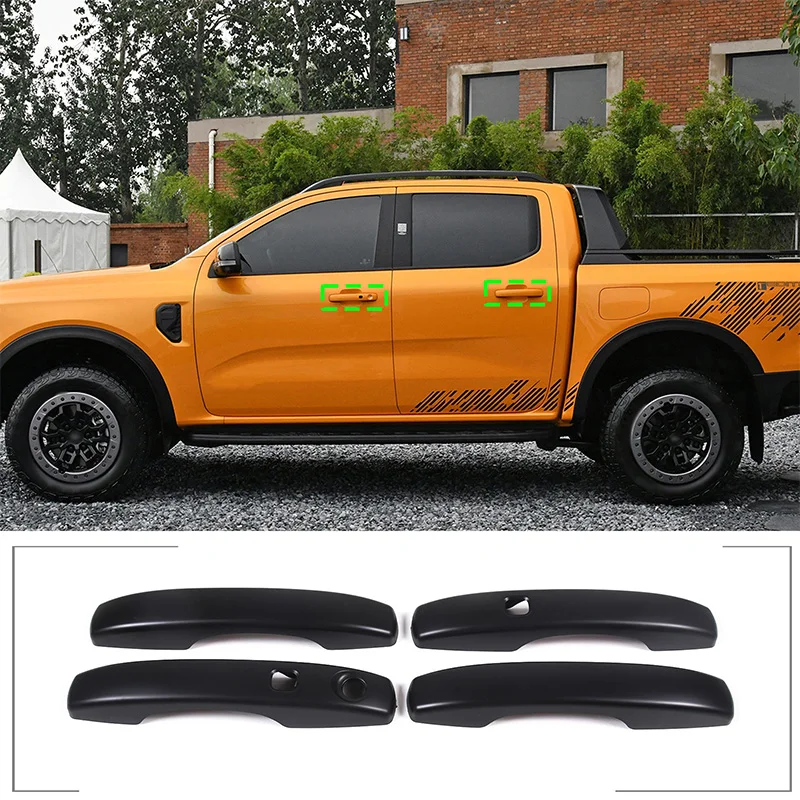 

4 шт., защитные наклейки на ручки автомобиля Ford Ranger ABS