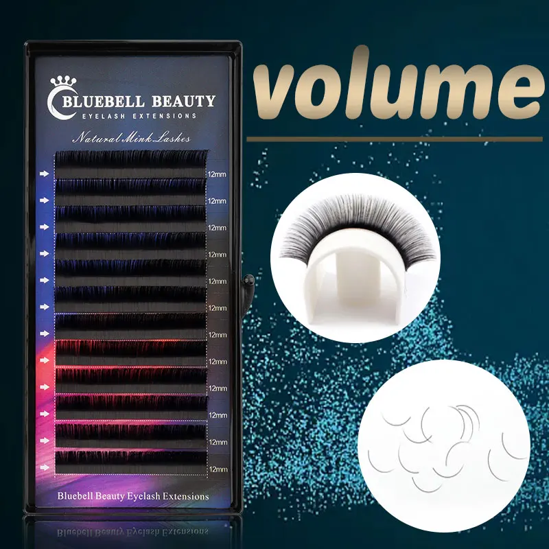 

Bluebell Beauty 12rows/case mink eyelash extensions supples False fake eyelash extension individual lashes false eyelashes
