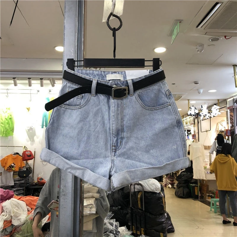 

2024 New Women's Denim Tight Shorts Classic Vintage High Waist Blue Summer Ladies Shorts Jeans for Women Shorts