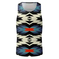 Male Gym Tank Top Vest Vintage Geometric Printed Men Fitness Clothing Bodybuilding Tanks Tops Summer Gym Clothing For Male - Image 5