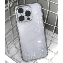 Korean - Inspired Cute Cartoon Kawaii Phone Case - White Line Creative Design - iPhone 12 Pro Max (White line)
