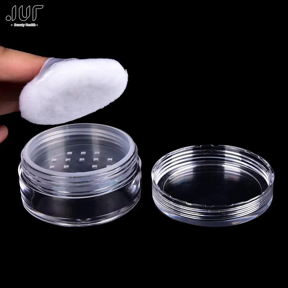 3pcs/set Empty Loose Powder Compact With The Grid Sifter & Puff Jar Packing Container Powdery Cake Box Cosmetic Case Top Quality aes 20 solid ion tester meter for solid tourmaline powder coatings textile top quality ce