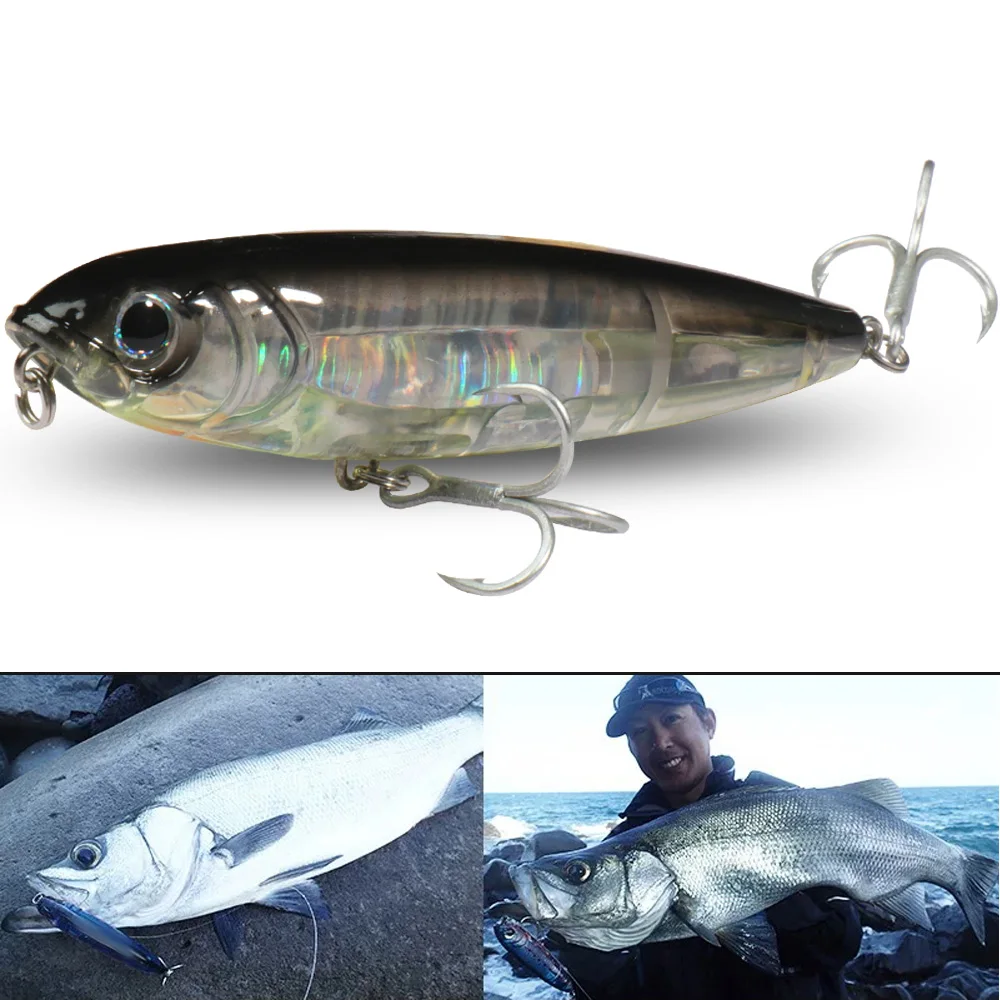 Floating Pencil Bait 17.5g 10cm Topwater Walk The Dog Fishing Lure 3D Swimbait Hook Popper Pesca Wobbler Minnow Rattle Cranbait - 4