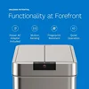 hOmeLabs Automatic Trash Can for Kitchen - Stainless Steel Garbage Can with No Touch Motion Sensor Butterfly Lid 4