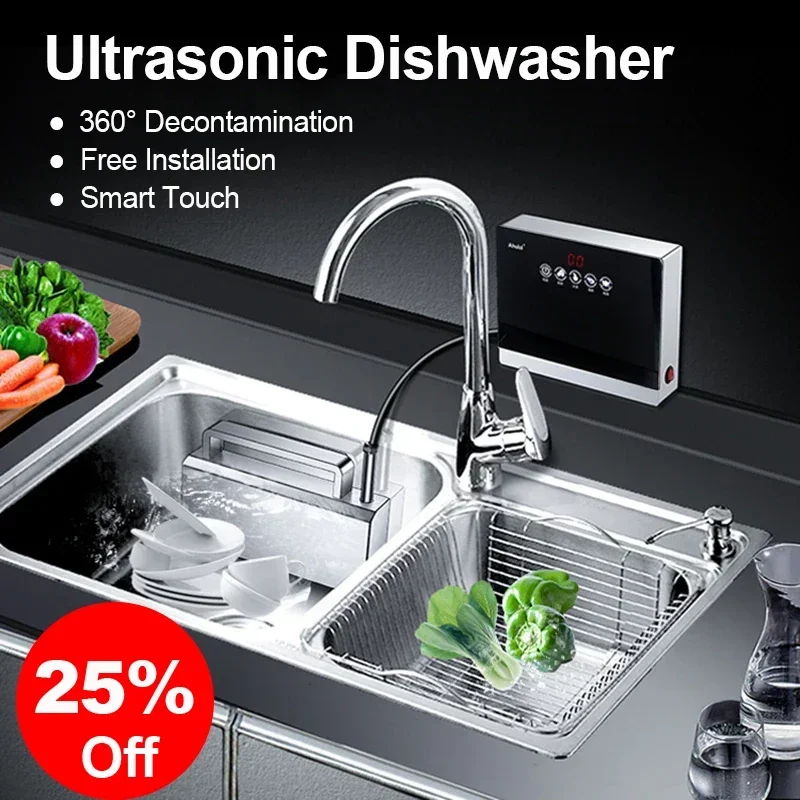 Ultrasonic Dishwasher 110V/220V Automatic Household Portable Small Free-Standing Installation-Free Kitchen Sink English Version 3