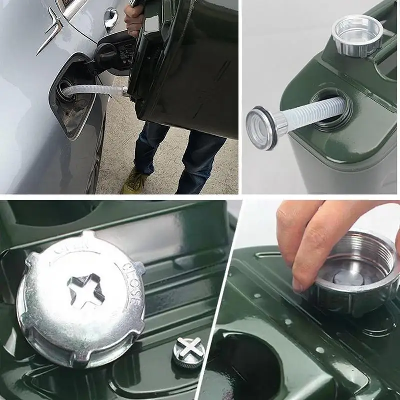 3L/5L/10L Jerry Can Seal Petrol Cans Fuel Oil Can Diesel Fuels Stainless Steel Square Fuels Container Vehicle Accessories petrol can motorcycle fuel container