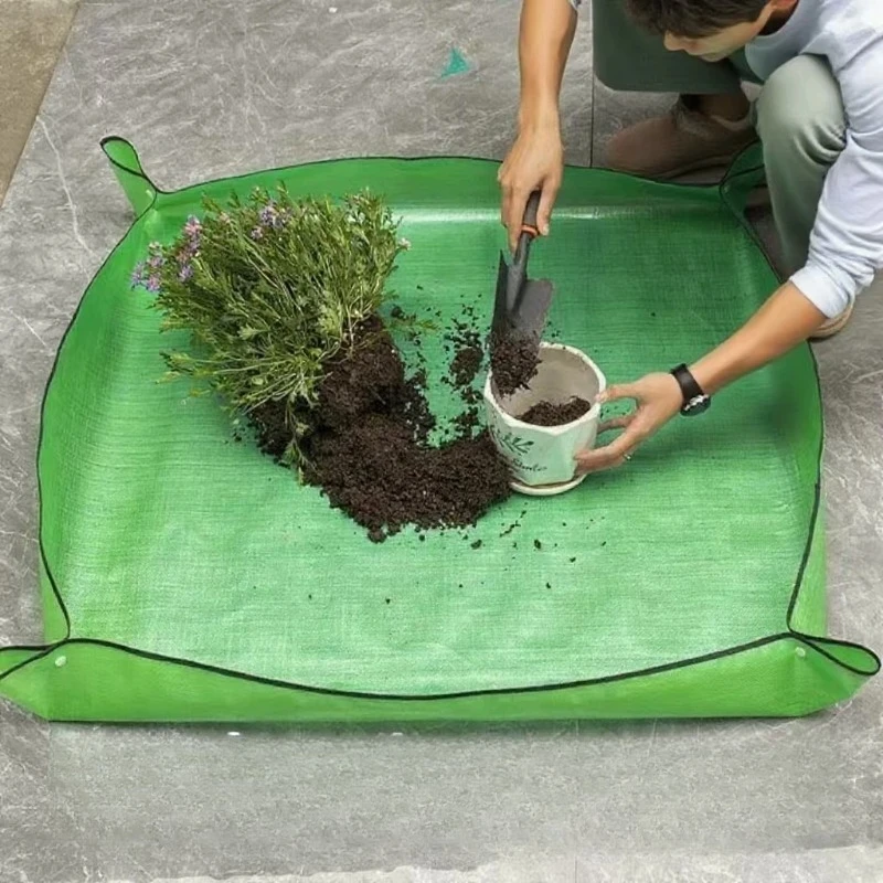 Waterproof Foldable Planting and Transplanting Mat Garden Tray