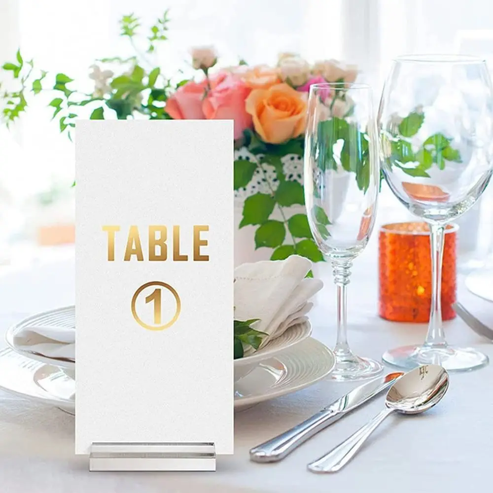 1pcs Acrylic Stands Place Card Holders Table Number Stands Clear Card Display Stand for Table Wedding Photos Office Home
