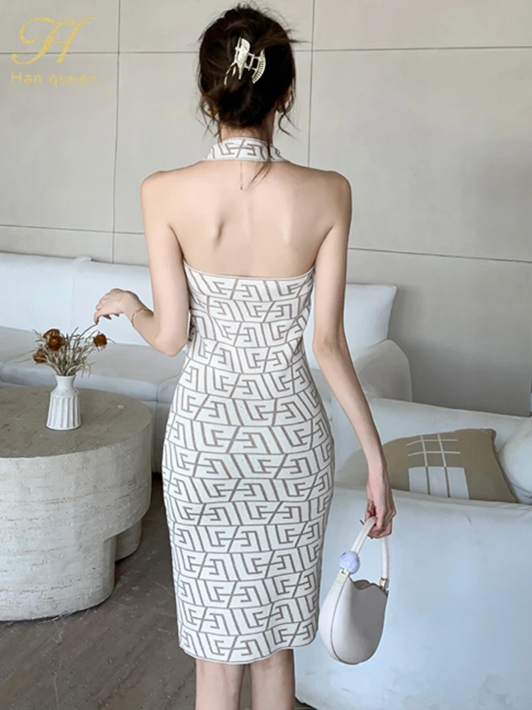 Dress Female Garments Knit Stretch Sexy Korean Pencil Party Dresses Female Clothing Summer Luxury Women's Elegant Dress Female Garments Knit Stretch Sexy Korean Pencil Party Dresses Female Clothing Summer Luxury Women's Elegant