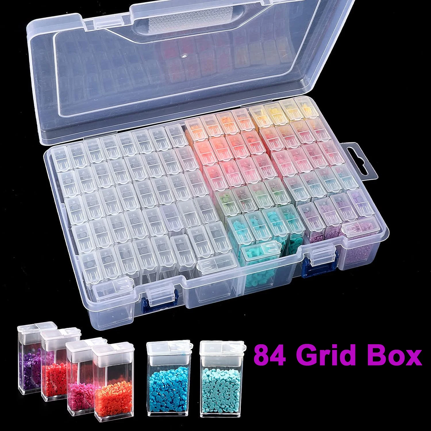 51 grid diamond painting ziplock bag storage box diamond painting  accessories tray diamond painting tool kit storage box - AliExpress