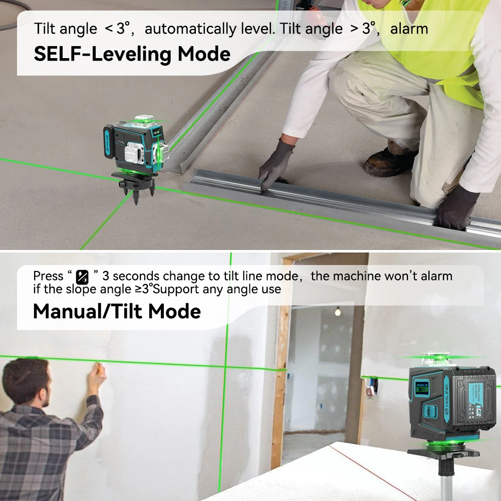 16 Lines Laser Level APP Remote Control Horizontal Vertical Levels Machine Power