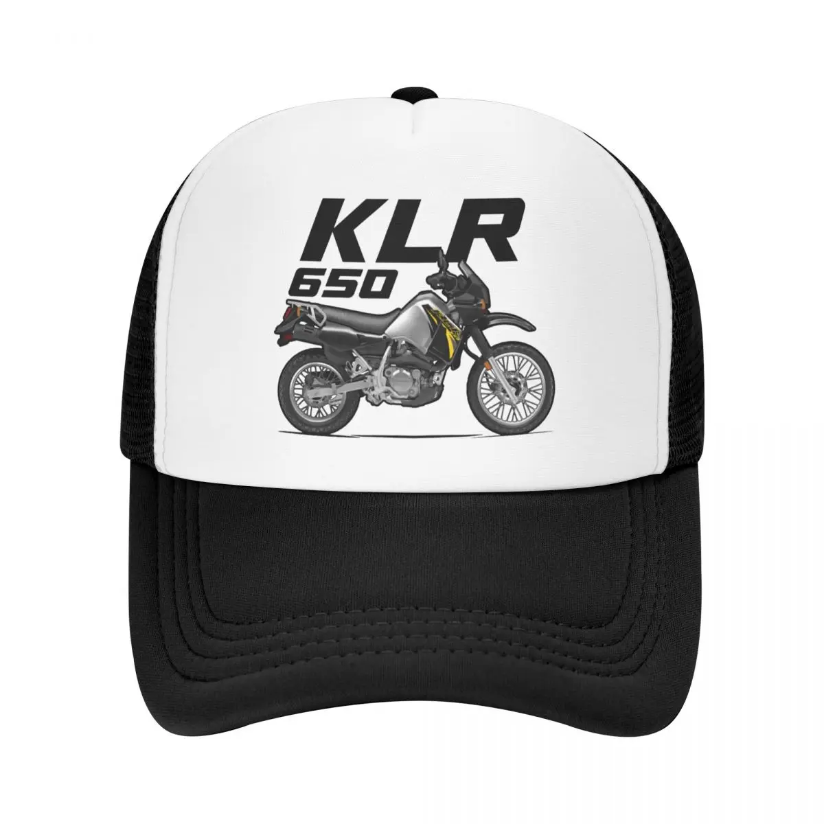 

KLR Motorcycle Racing 650 Mesh Baseball Cap Men Women Fitted Trucker Worker Cap Motorcycle Hat Breathable Polyester Summer