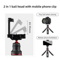 Mini Smartphone Tripod with Phone Holders for Camera Aluminum Tripod with Tripod Head for Camera DSLR ILDC Camcorder Projector - Image 2