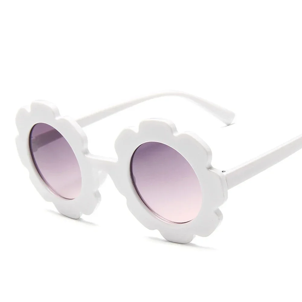 Cute Round Sunglasses for Kids-New Sunflower Design with UV400 Protection