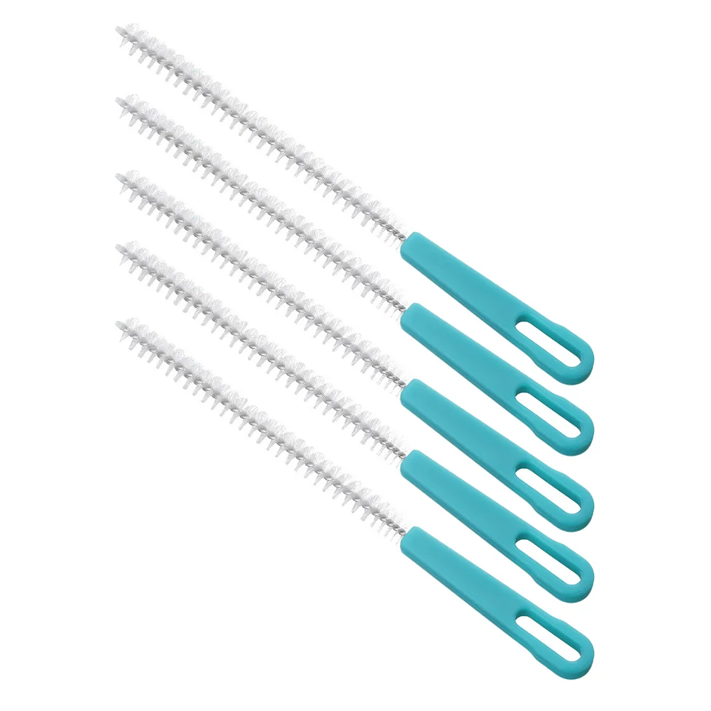 

5 Pcs Lotus Root Hole Brush Straw For Nylon Hair Piping Tip Feeding Bottle Long Brushes Plastic Spout