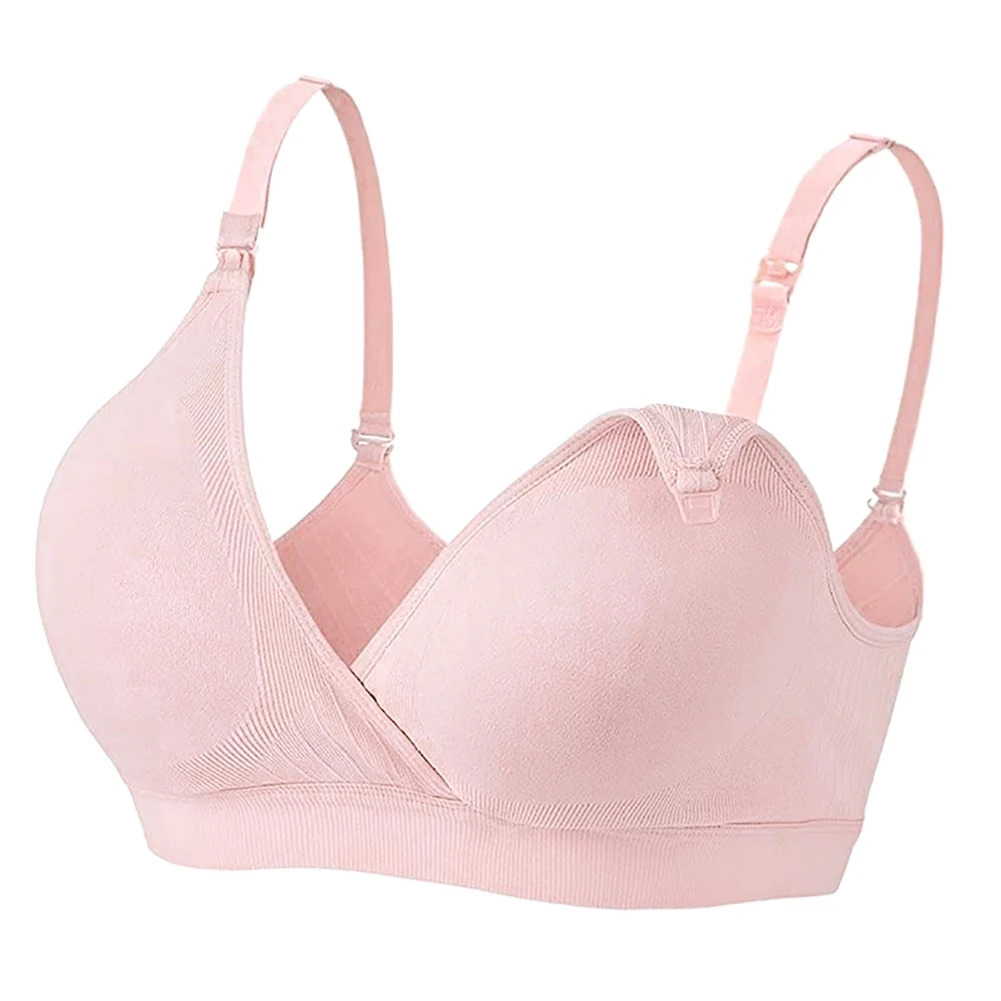 Maternity Nursing Bra Front Opening Buckle Cross Connection Lingerie Breastfeeding Bra Pregnant Women Pregnancy Breast Underwear 5