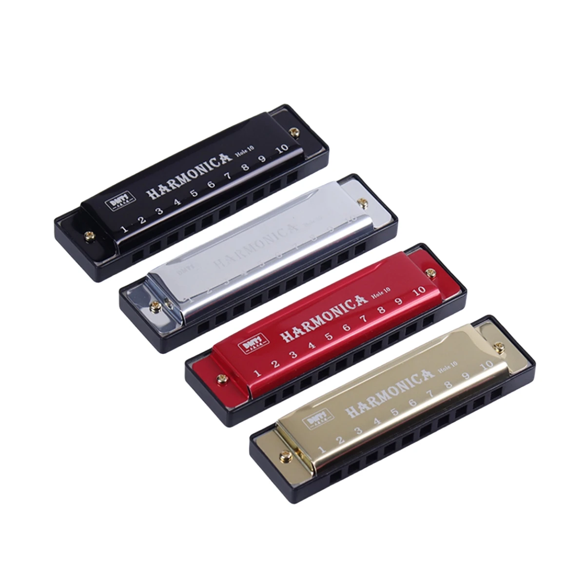 Miwayer 10 Holes Professional Harmonica, Mouth Metal Organ for Beginners Musical Instruments