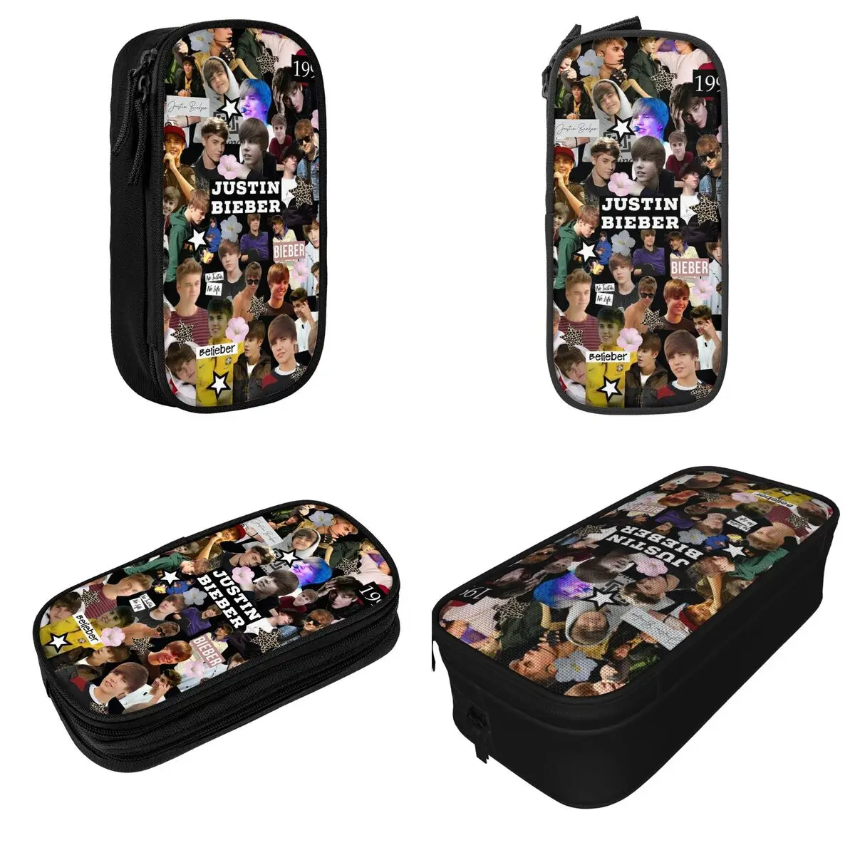 Classic Justins Biebers Music Pencil Cases Pencil Pouch Pen for Girls Boys Big Capacity Bags School Supplies Zipper Stationery