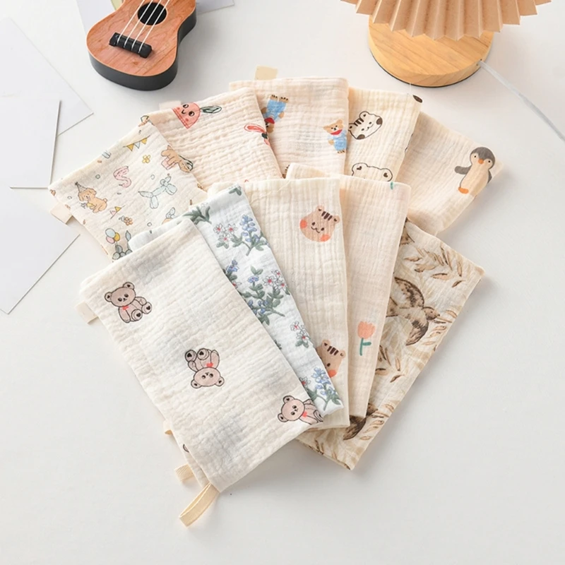 

F1CB 5 шт./упак. детское полотенце для лица, мягкие и впитывающие детские мочалки, слюнявчики