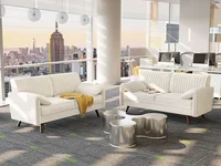 64.5" Loveseat Sofa, Chenille Loveseat, Small Couch for Living Room, Deep Seat Love Seat Comfy Couches for Small Spaces 4