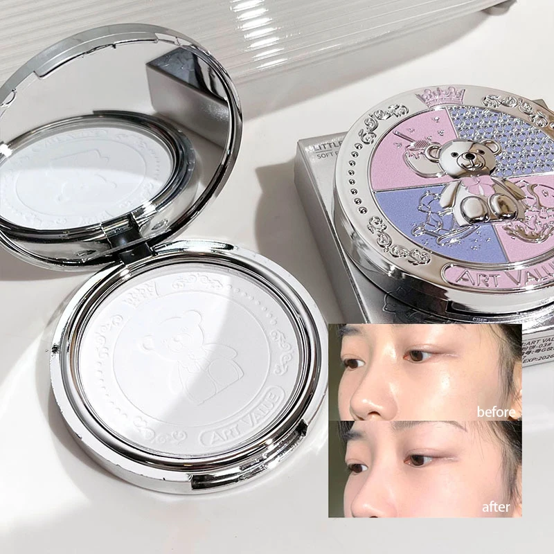 3 Color Natural Pink Loose Powder Oil Control Waterproof Mineral Face Pressed Makeup Powder Cosmetic Long Lasting Setting