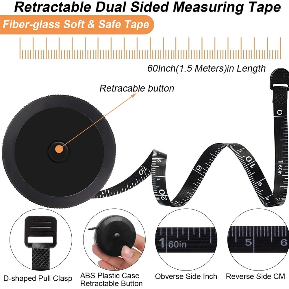 150cm Mini Tape Measure Tailor Ruler Keychain Measuring Clothing Size Measure Portable Sewing Tools Accessory tape measure measuring tape measuring ruler