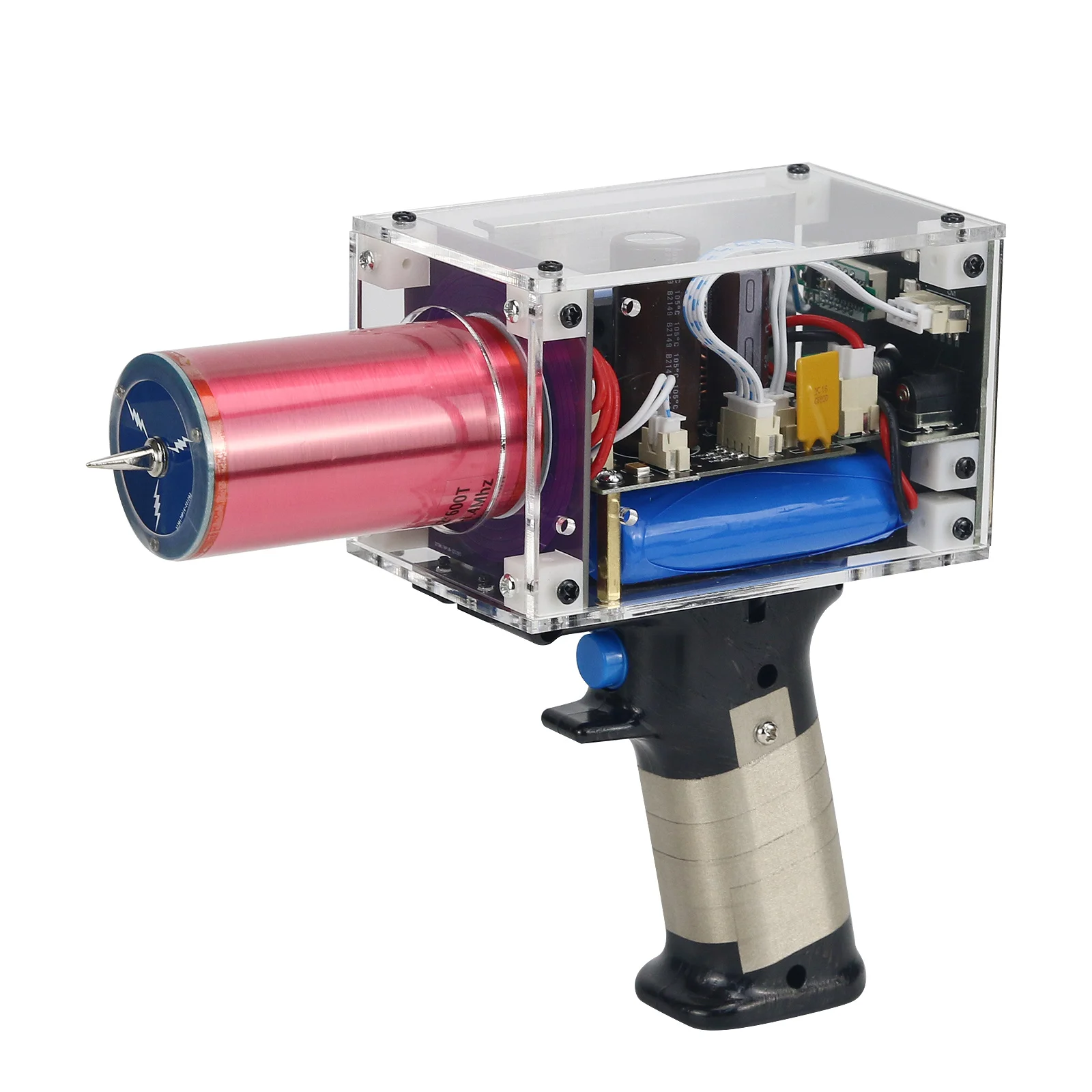 Terza generazione Plus versione avanzata ufficiale 80W 6A Tesla Coil Gun generatore di energia magnetica portatile con adattatore di alimentazione