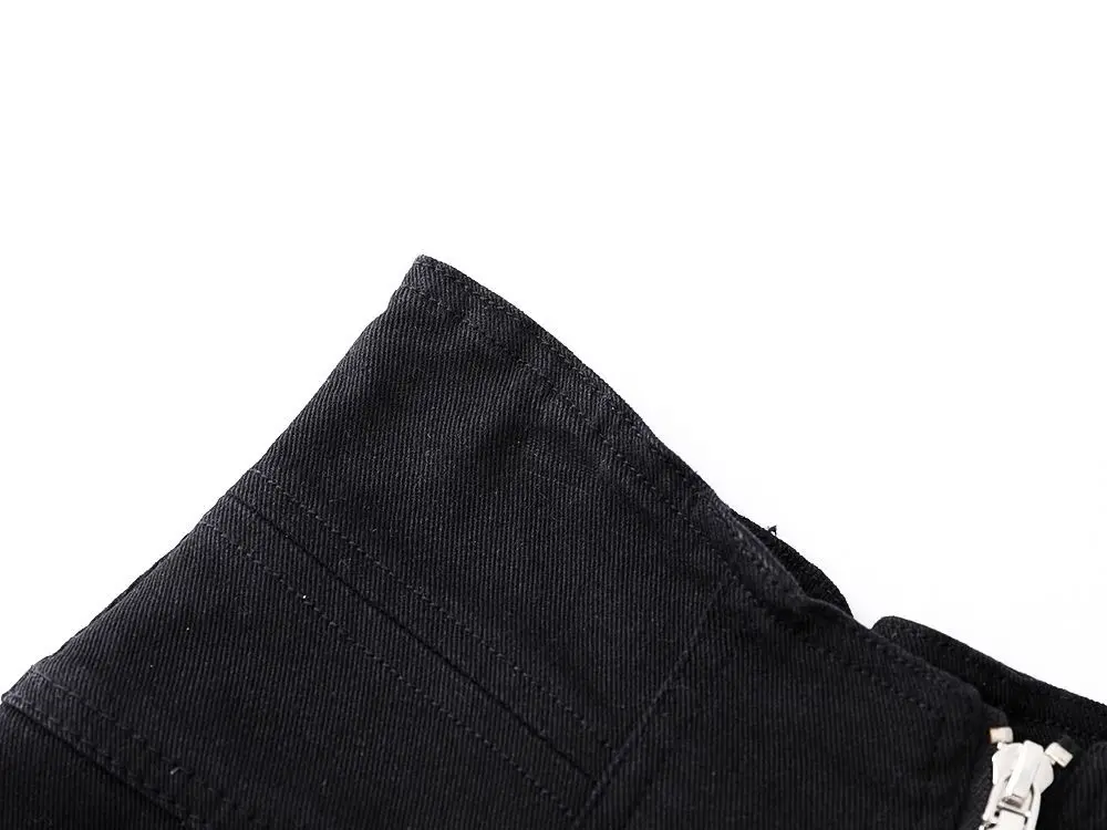 Fino de Três Pontos de Cintura Verão Nova Moda Curta Casual Prata Zíper Decoração Cor Sólida Alta Bolso Denim Ampla Perna Shorts 6 Computers & Electronics