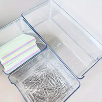 6pcs - Clear Plastic Makeup Organizer Cosmetic Storage Box Makeup Brush Holder Stationery Storage Pen Holder Lipstick Display 2