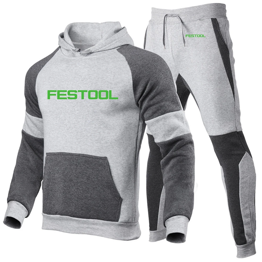 Festool fashion 2023 new men's spring and autumn long-sleeved pullover casual sweatshirt sweatpants suit